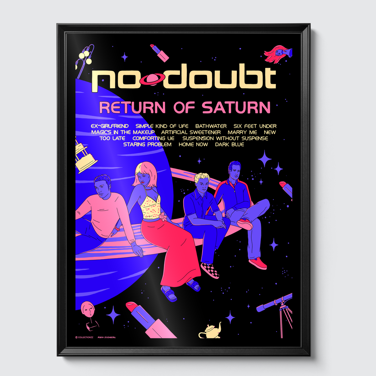 Framed on gallery wall