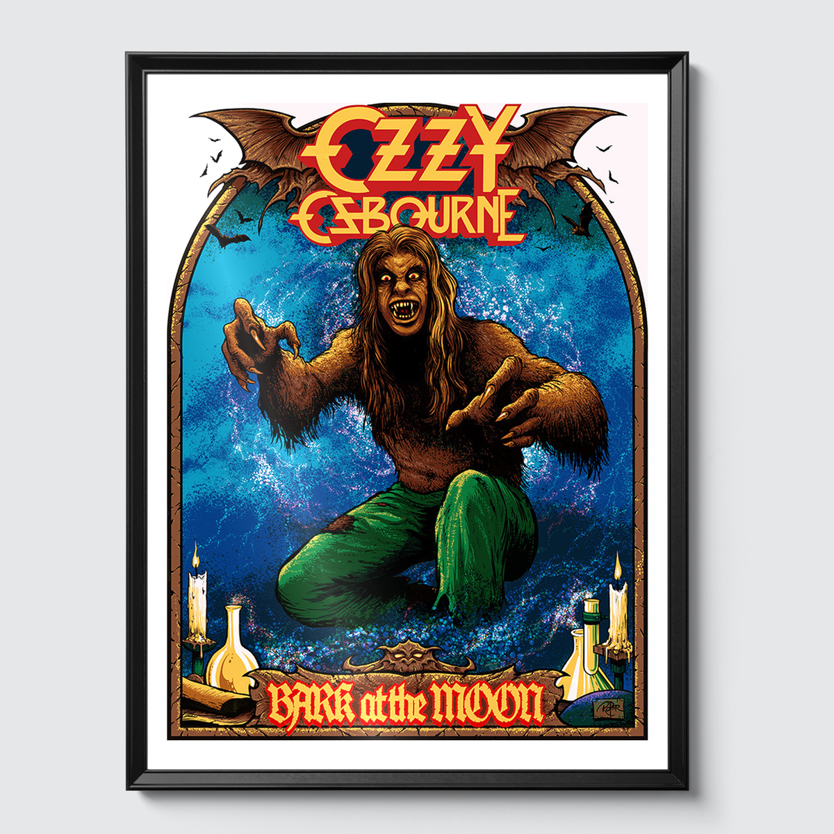 Framed on gallery wall