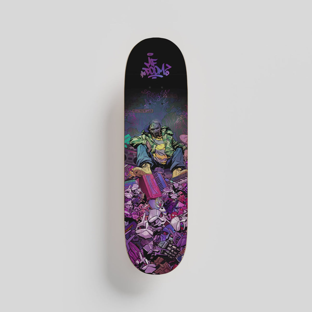 MF DOOM Rainbow deck flip to detail