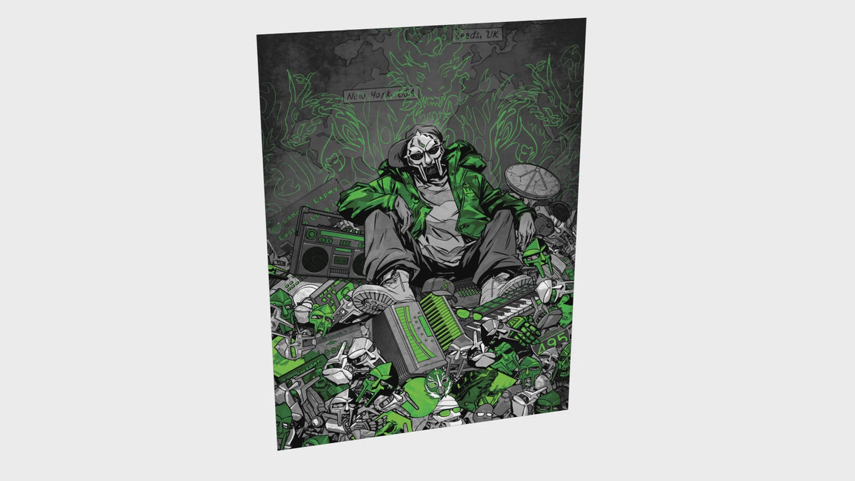 MF DOOM Green print animated
