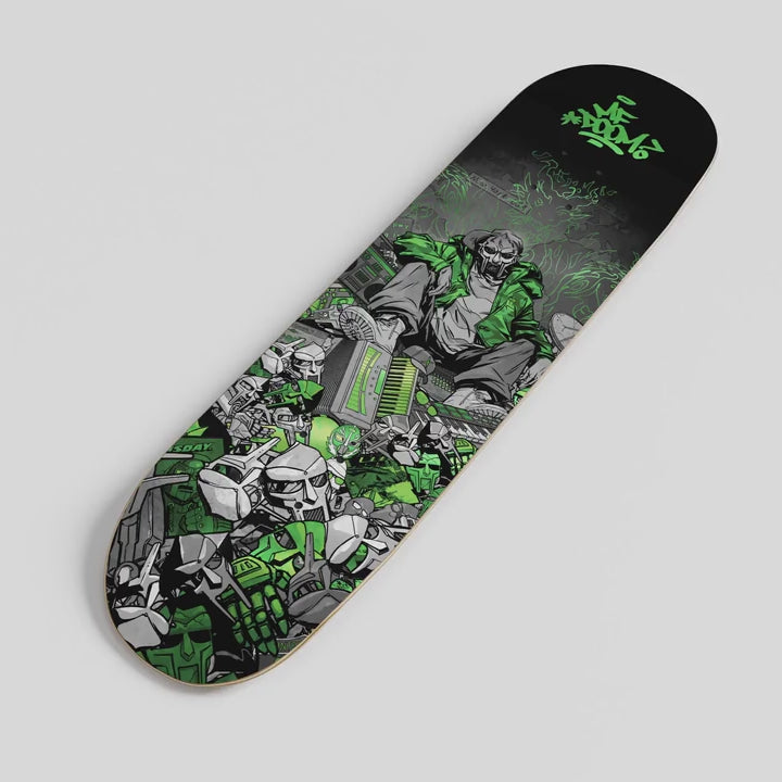 MF DOOM Green & Silver deck detail edit