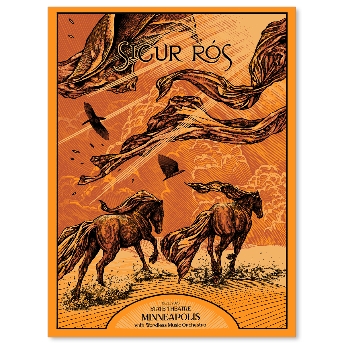 Sigur Rós Minneapolis August 21, 2023 Poster