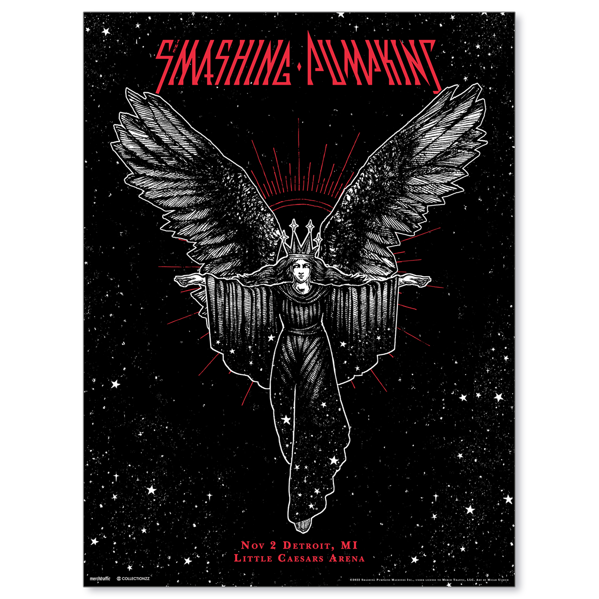 The Smashing Pumpkins Detroit November 2, 2022 Print