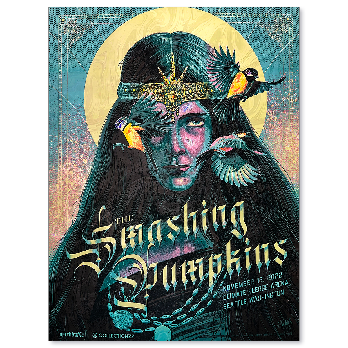 The Smashing Pumpkins Seattle November 12, 2022 Oil Swirl Foil