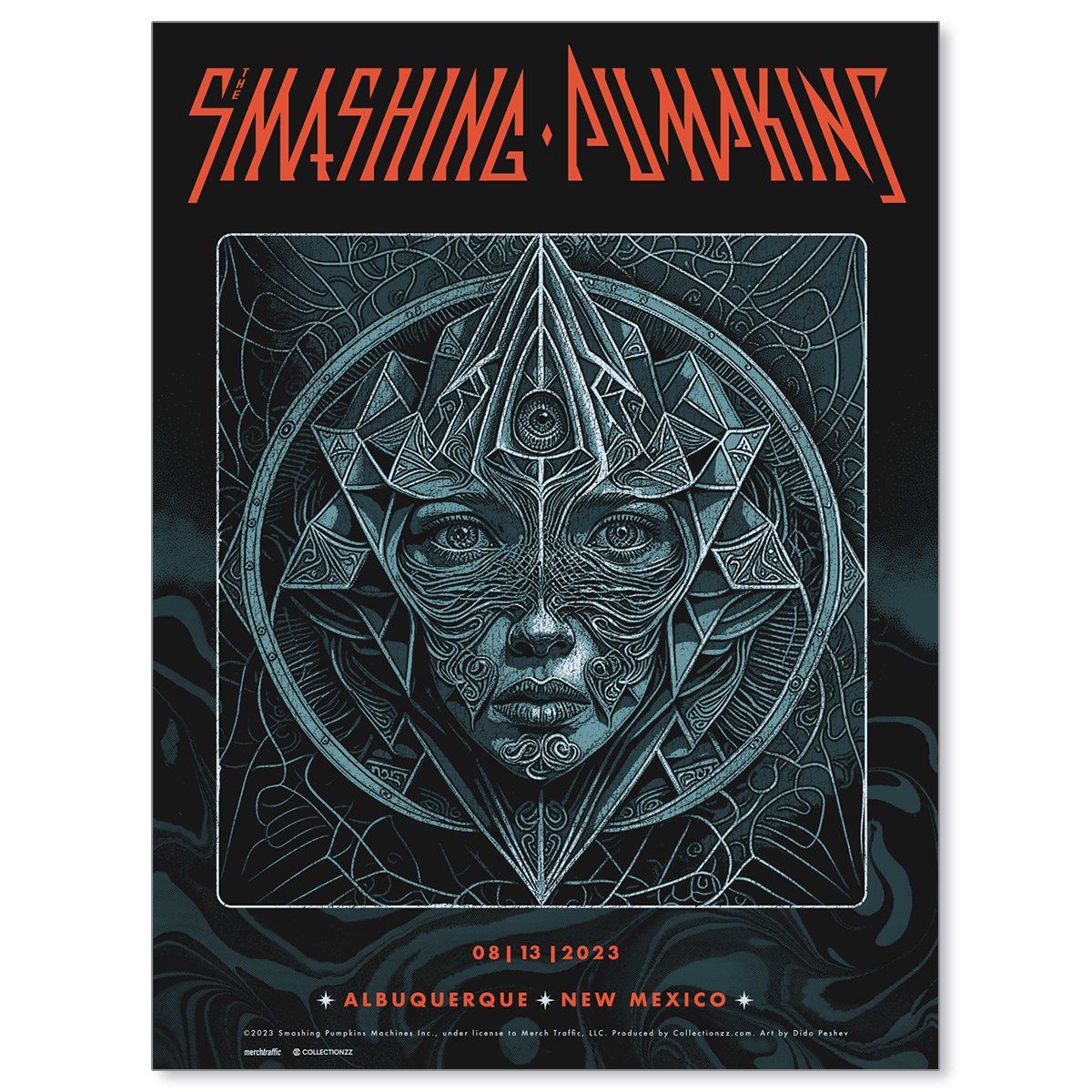 The Smashing Pumpkins Albuquerque August 13, 2023 Poster & Setlist Trading Card