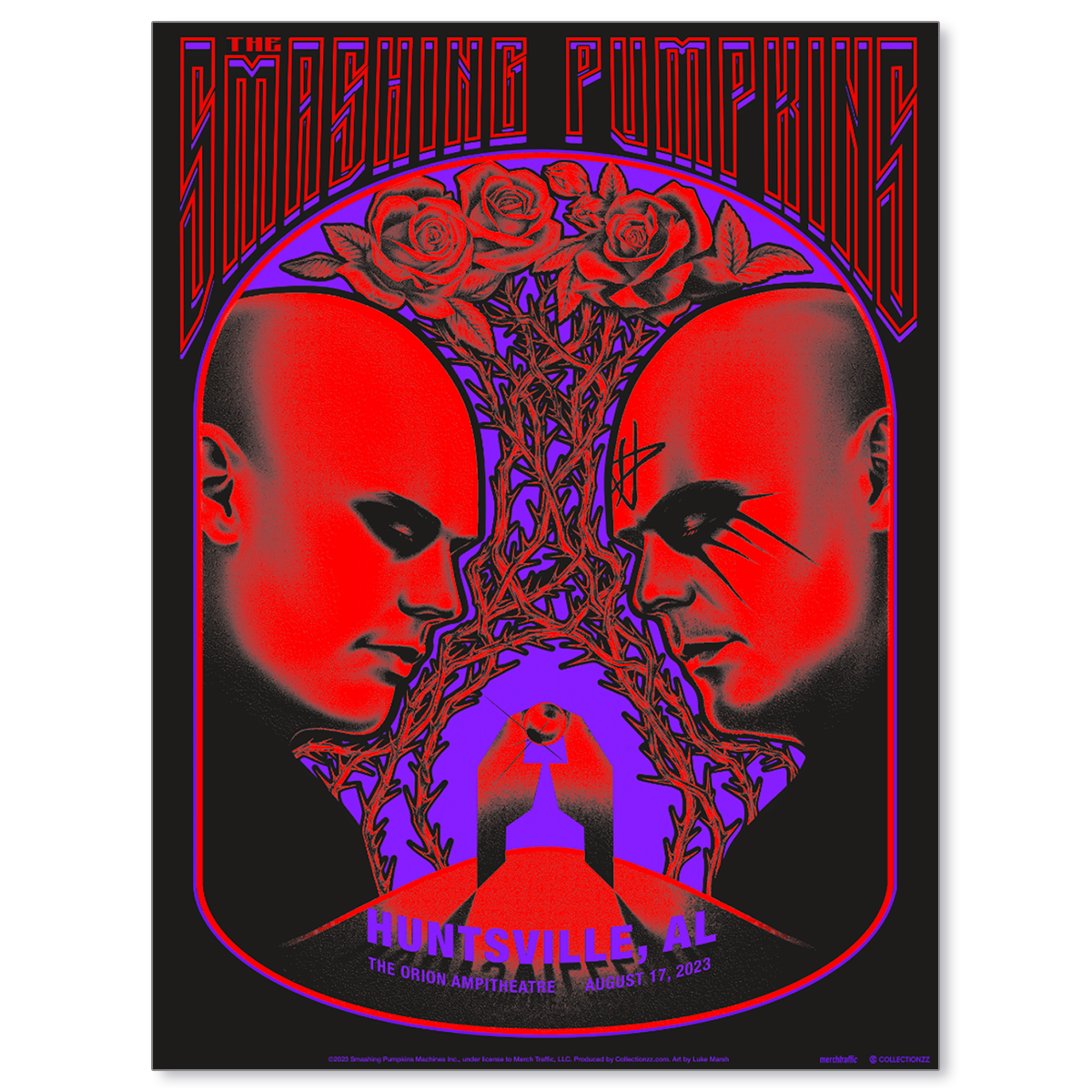 The Smashing Pumpkins Huntsville August 17, 2023 Poster & Setlist Trading Card