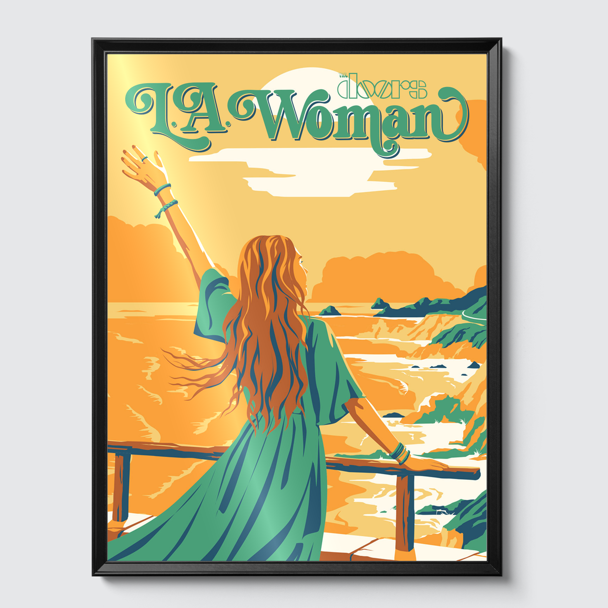 Framed on gallery wall
