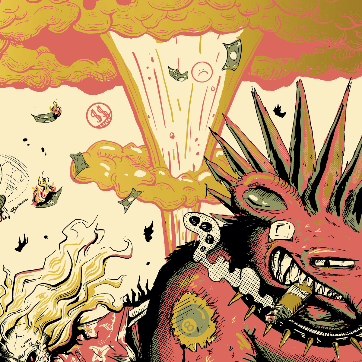 Print detail close-up