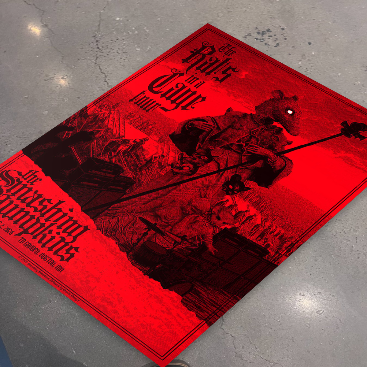 Flat lay on studio floor