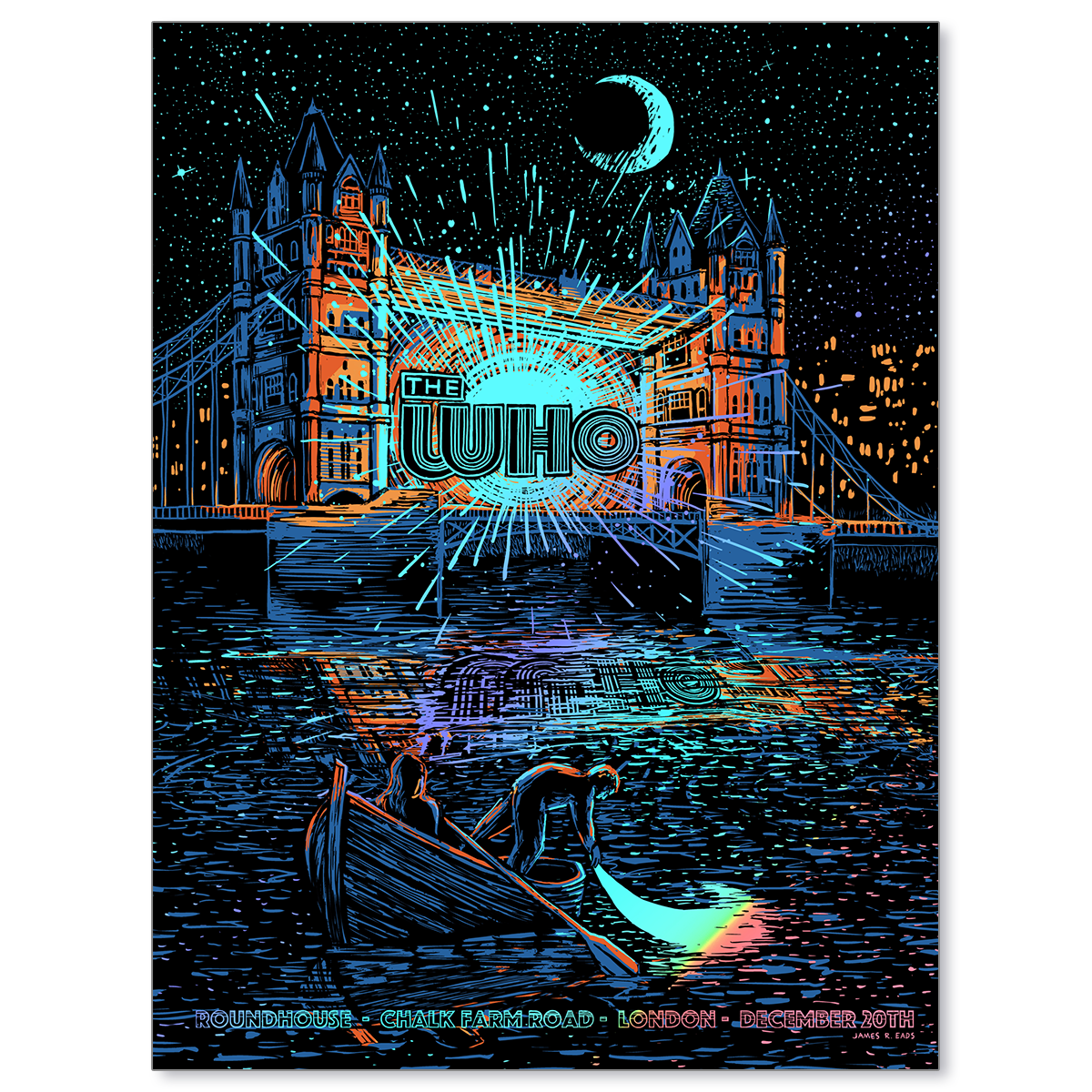 The Who London 1970 by James R. Eads (Rainbow Foil Edition)