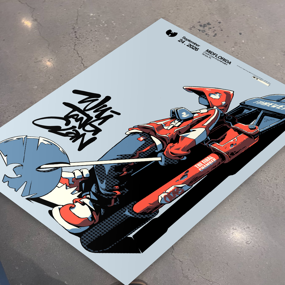Flat lay on studio floor