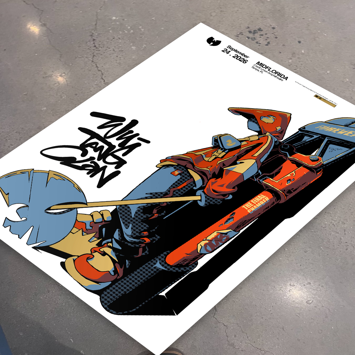 Flat lay on studio floor