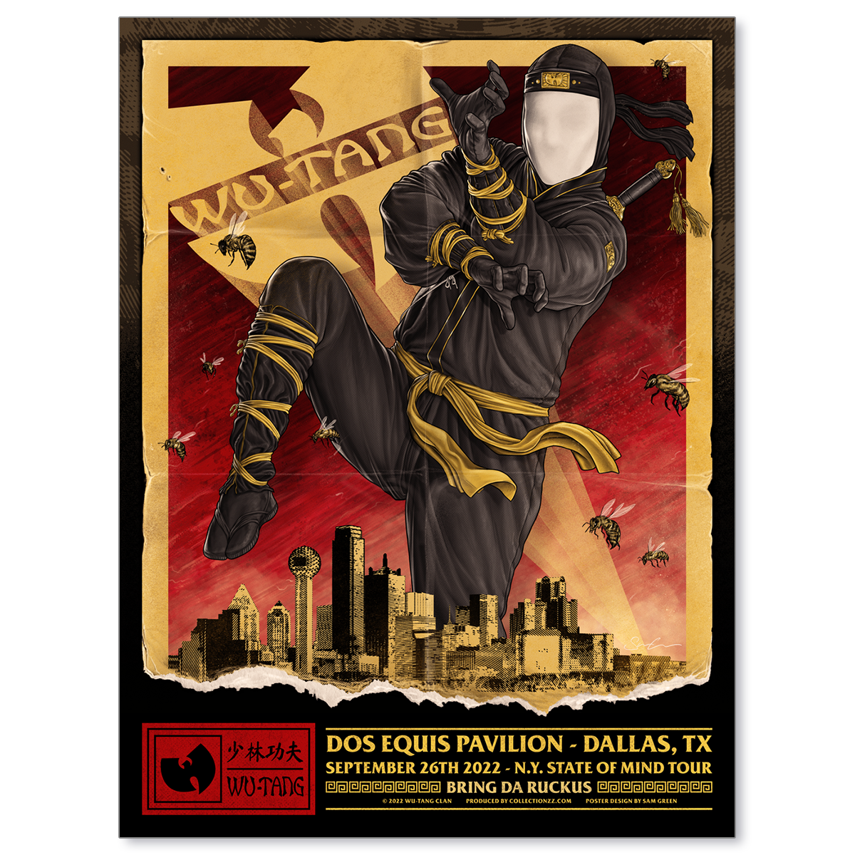 Wu-Tang Clan Dallas September 26, 2022 Print