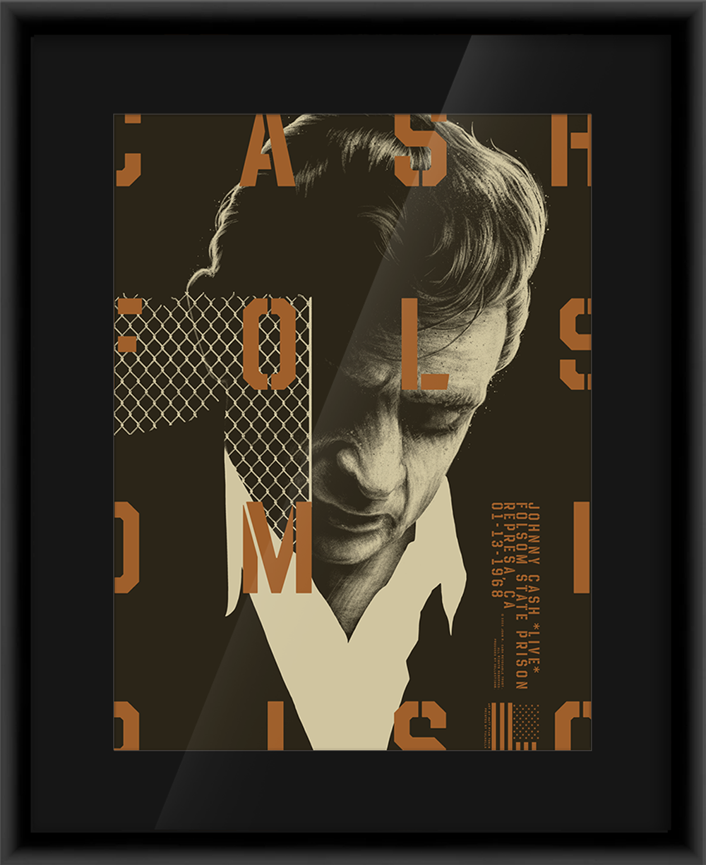 Johnny Cash Folsom Prison (Copper Variant) — artwork in setting