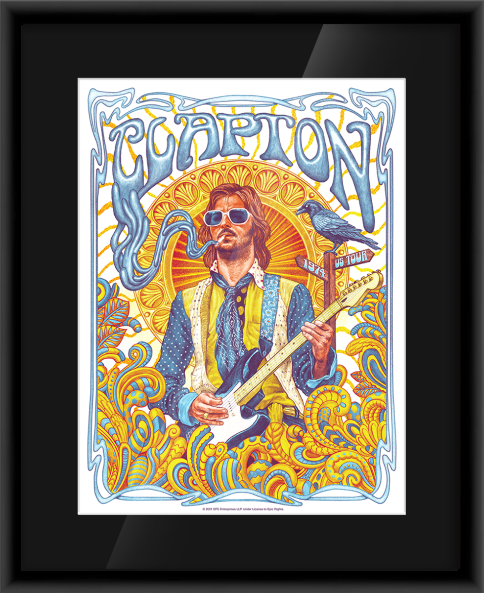 Eric Clapton 1974 Tour &mdash; artwork in setting