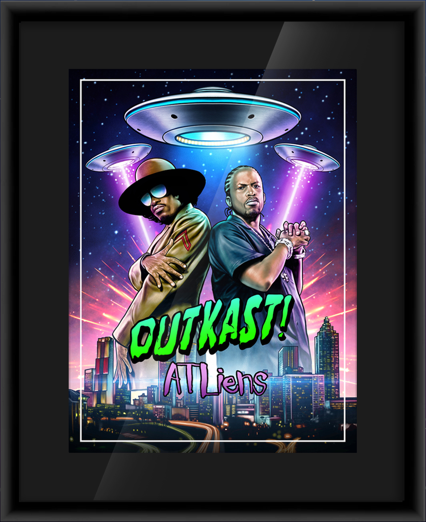 OutKast ATLiens 25th Anniversary Lenticular Print &mdash; artwork in setting