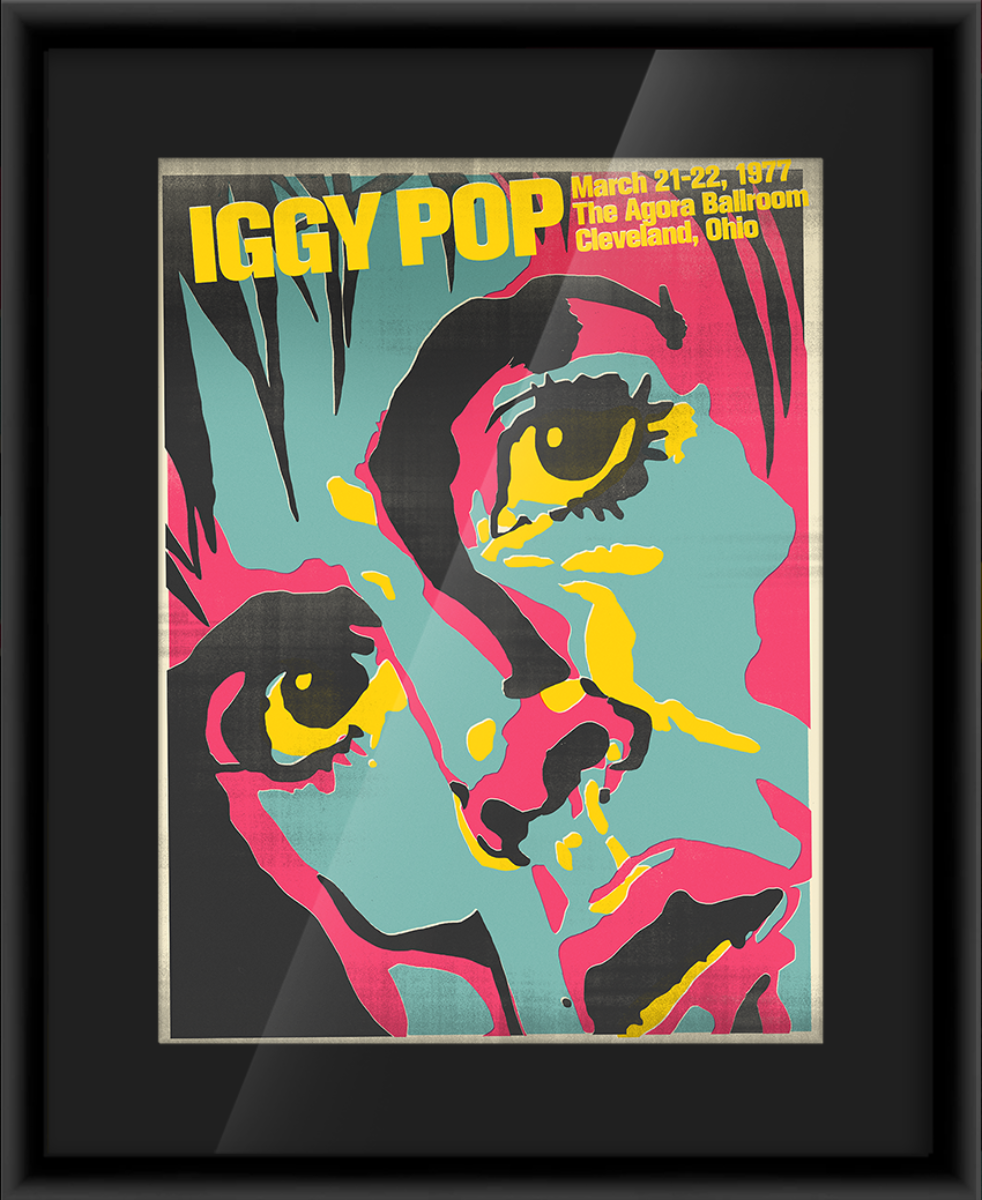 Iggy Pop Agora Ballroom Cleveland 1977 — artwork in setting