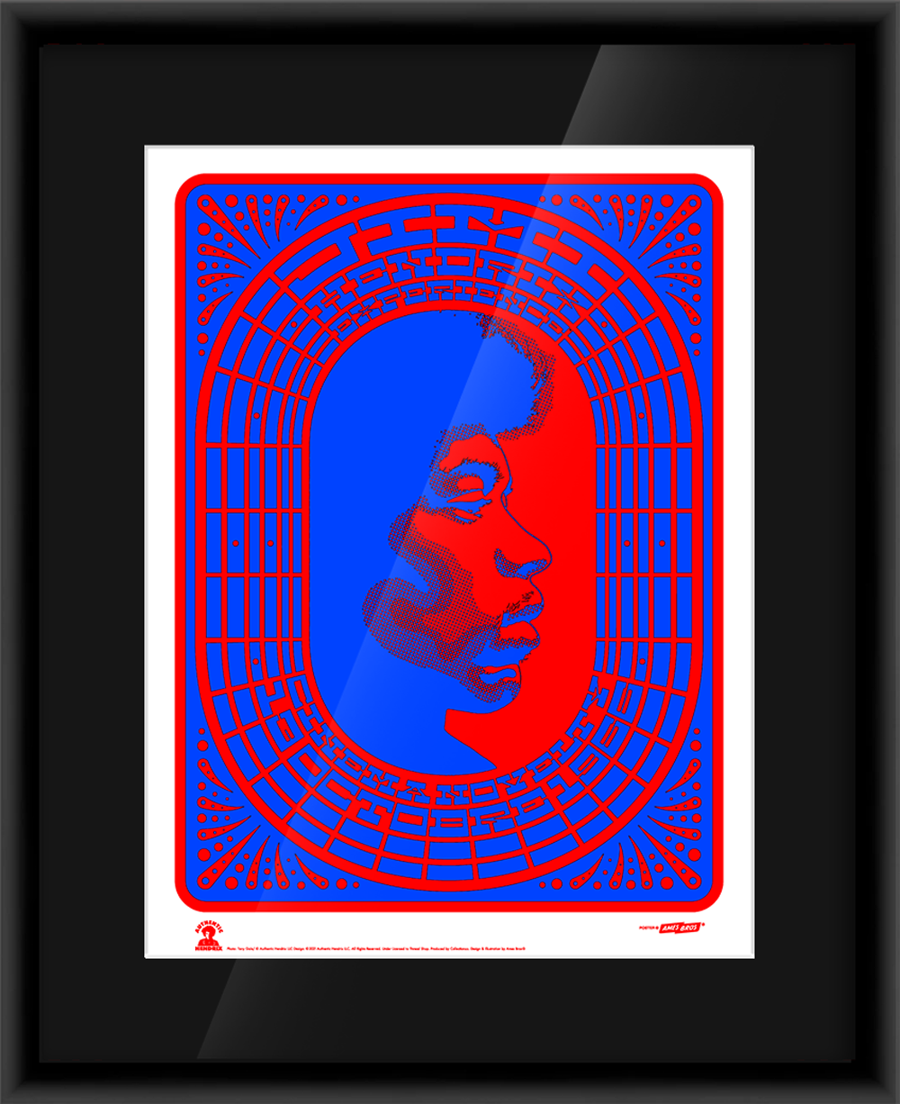 The Jimi Hendrix Experience Debut 55th Anniversary (Main Edition) — artwork in setting