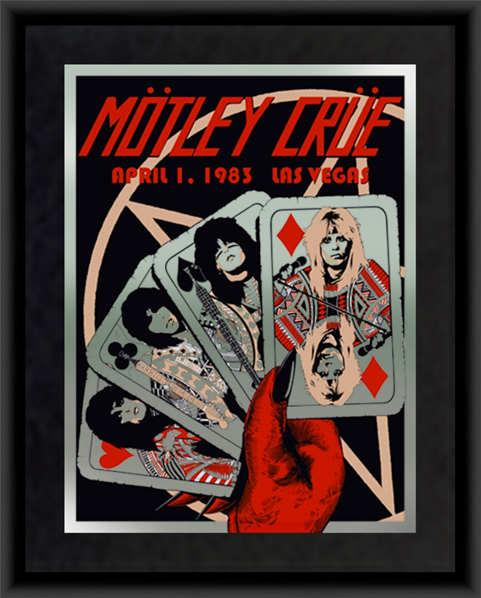Mötley Crüe Las Vegas 1983 by Andrew Alekseev (Mirror Foil) &mdash; artwork in setting