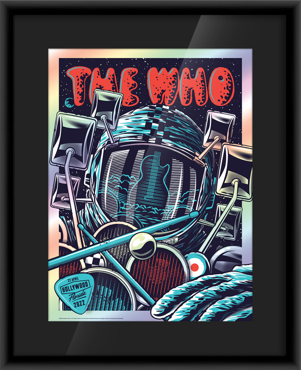 The Who Hollywood, FL April 22, 2022 (Rainbow Foil) — artwork in setting
