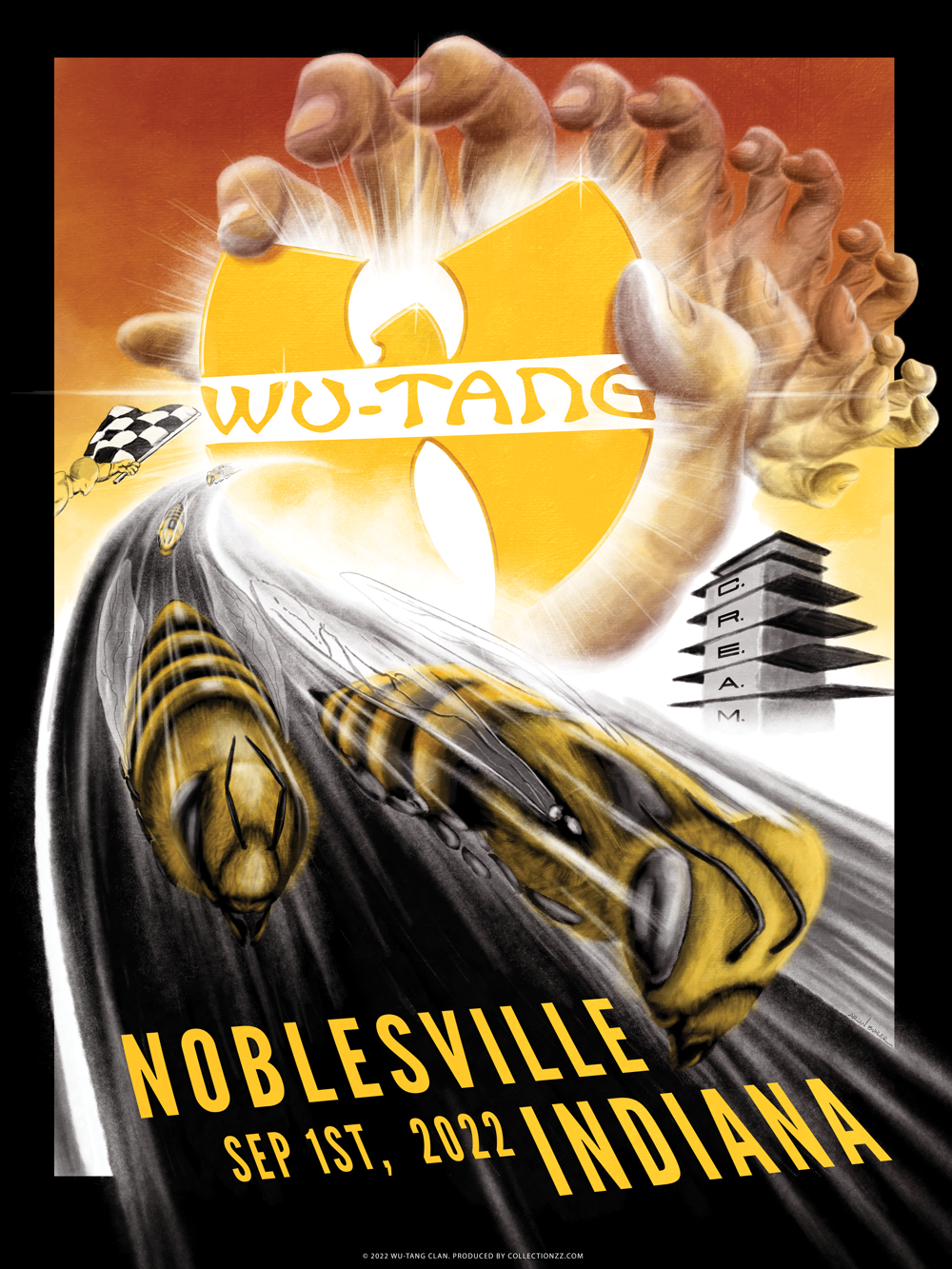 Wu Tang Clan Noblesville September 1, 2022 Print + Trading Card Combo