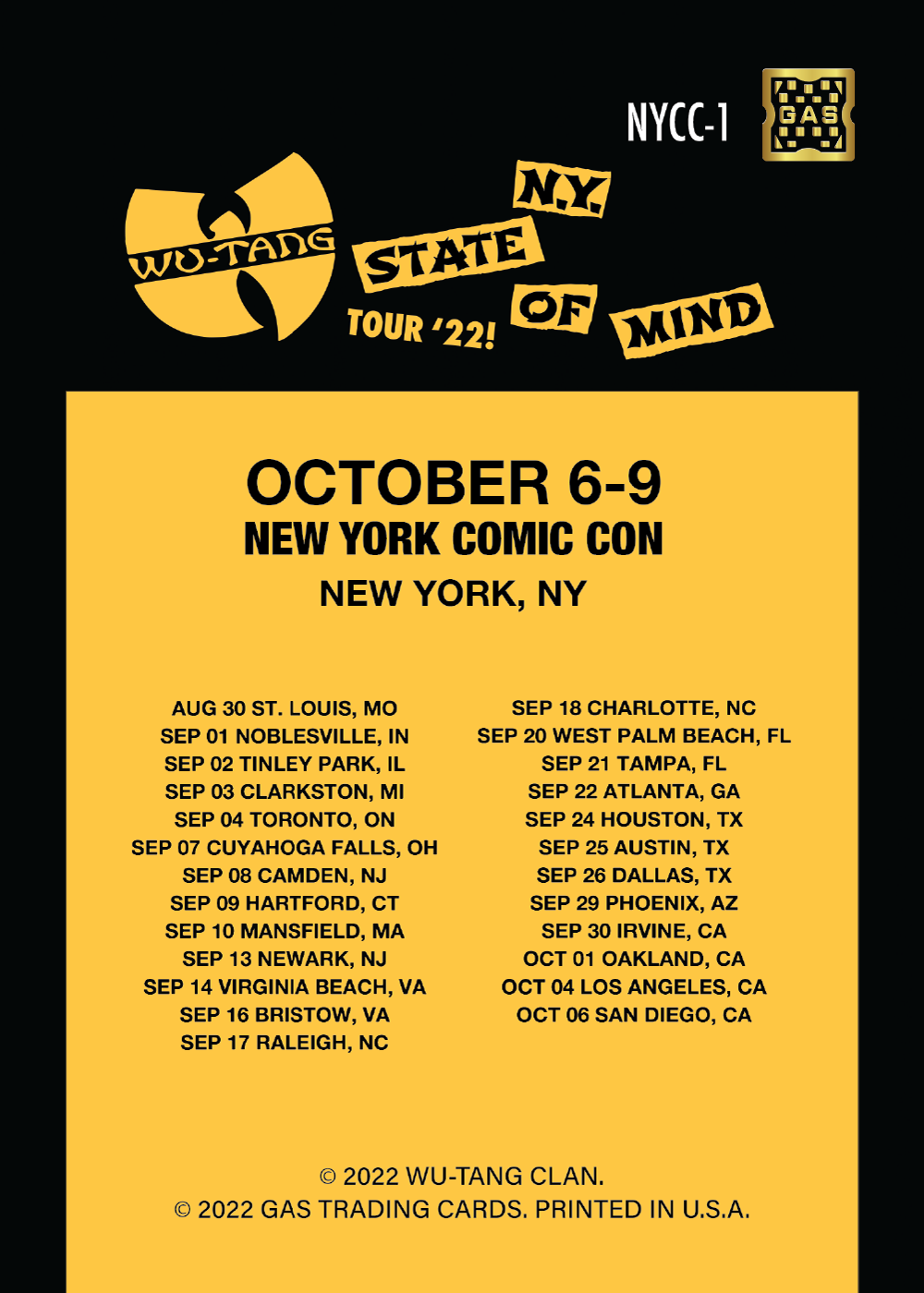 Wu Tang Clan New York Comic Con Trading Cards (Set of 2)