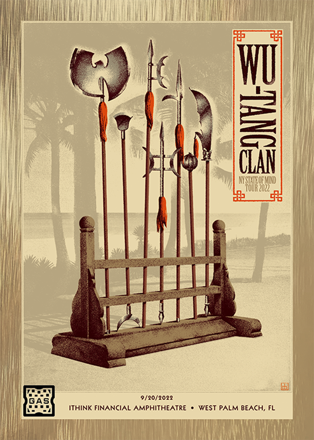 Wu Tang Clan West Palm Beach September 20, 2022 Exclusive GAS Trading Card